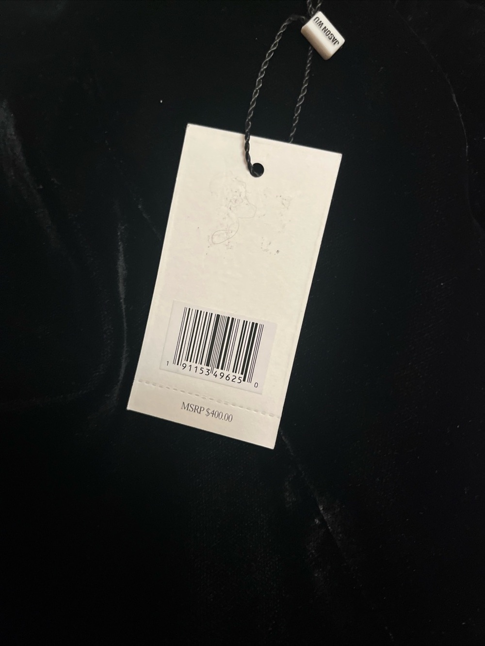 $400 JASON WU Black Velvet Satin Lapel Tailored One Button Blazer M - Picture 5 of 15